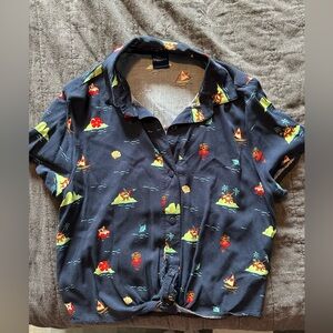 Disney Moana women’s front tie button down